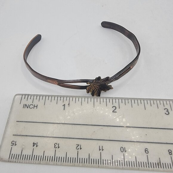 Vintage Genuine‎ Copper Bracelet with Maple Leaf - Picture 4 of 5